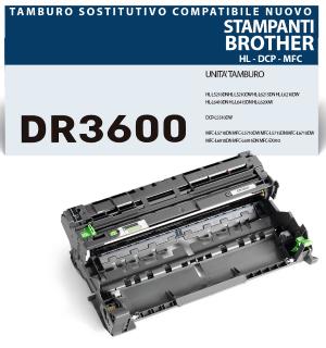 DR-3600 UNITA' TAMBURO alta qualità 75.000 pagine compatibile stampanti: Brother DCP HL MFC -L 5210 5510 5710 6210 6410 6710 DW DN DNT DNTT DWT