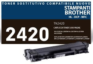 TN-2420 Cartuccia toner sostitutiva 3.000 pagine compatibile stampanti e multifunzione Brother DCP- L2510D L2530DW L2550DN HL- L2310D L2350DW L2370DN L2375DW MFC- L2710DW L2730DW L2750DW