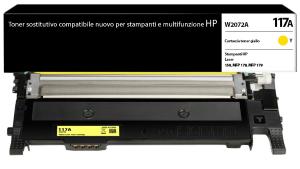 117A W2072A Y Cartuccia toner sostitutiva di HP 117A W2072A TONER GIALLO alta qualita' 700 pagine compatibile stampanti e multifunzione: HP Color Laser 150a 150nw MFP 178nw 179fnw