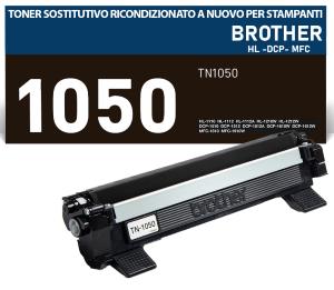 TN-1050 BROTHER Cartuccia toner sostitutiva di BROTHER TN-1050 1000 pagine ricondizionato a nuovo stampanti e multifunzione: BROTHER DCP 1510 1512 HL 1110 1112 MFC 1810