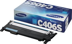 CLT-C406S SAMSUNG CARTUCCIA TONER CIANO alta qualità copertura 1.000 pagine  stampanti e multifunzione: SAMSUNG CLP 360 365 W CLX 3300 3305 FN FW Xpress C 410 W FW