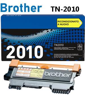 TN-2010 TONER RICONDIZIONATO A NUOVO copertura 1.000 pagine prodotto sostitutivo per stampanti: BROTHER  HL2130 2132 2135W DCP 7055 W 7057