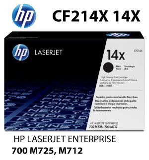 CF214X HP CARTUCCIA TONER NERO alta qualità copertura 17500 pagine compatibile stampanti: HP LASERJET 700 M712 700 M712dn M712n M712xh Enterprise MFP M725 M725dn M725f M725z