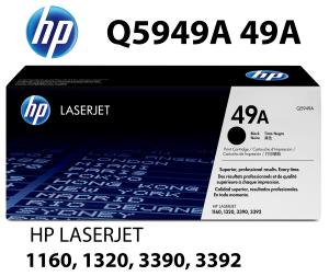 Q5949A HP CARTUCCIA TONER NERO alta qualità copertura 2500 pagine  stampanti: HP LASERJET 1160 1320 1320 N NW TN 3390 3392 AIO