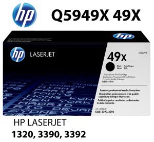 Q5949X HP CARTUCCIA TONER NERO alta qualità copertura 6000 pagine  stampanti: HP LASERJET 1160 1320 1320 N NW TN 3390 3392 AIO