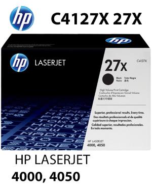C4127X HP CARTUCCIA TONER NERO alta qualità copertura 10000 pagine  stampanti: HP LASERJET 4000 4000N 4000T 4000TN 4050 4050N 4050T 4050TN
