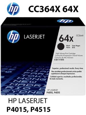 CC364X 64X HP CARTUCCIA TONER NERO alta qualità  copertura 24000 pagine stampanti: HP LASERJET P4015N P4015TN P4015X P4015DN P4515N P4515TN P4515X P4515XM