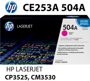 HP CE253A 504A Toner Magenta 7000 pagine compatibile stampanti: HP Color LaserJet CP3525 n dn x CM3530 mfp cm fs