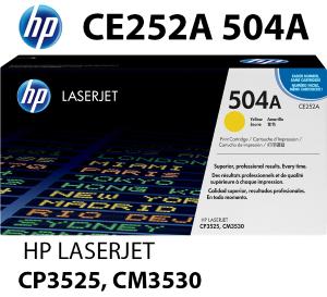 HP CE252A 504A Toner Giallo 7000 pagine compatibile stampanti: HP Color LaserJet CP3525 n dn x CM3530 mfp cm fs