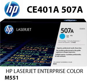 HP CE401A 507A Toner Ciano 6000 pagine  stampanti: HP LaserJet Enterprise 500 Color M551 n xh dn MFP M575 f c dn M570 dn dw