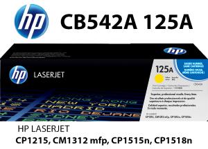 CB542A 125A HP Toner Giallo 1.400 pagine  stampanti: HP Color LaserJet CM1312 CM1312nfi CP1210 CP1215 CP1217 CP1510 CP1514n CP1515n CP1518 CP1518ni