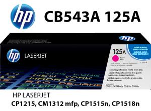 CB543A 125A HP Toner Magenta 1.400 pagine  stampanti: HP Color LaserJet CM1312 CM1312nfi CP1210 CP1215 CP1217 CP1510 CP1514n CP1515n CP1518 CP1518ni