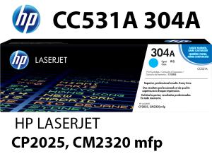HP CC531A 304A Toner Ciano 2.800 pagine  stampanti: HP Color LaserJet CM2320 CM2320fxi CM2320nf CP2020 CP2025 CP2025dn CP2025n CP2025x