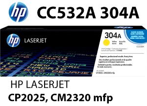 HP  CC532A 304A Toner Giallo 2.800 pagine  stampanti: HP Color LaserJet CM2320 CM2320fxi CM2320nf CP2020 CP2025 CP2025dn CP2025n CP2025x