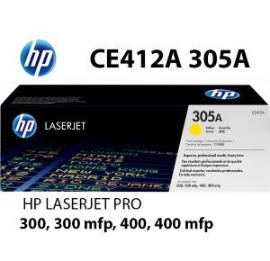 NUOVO HP CE412A 305A Toner Giallo 2.600 pagine compatibile stampanti: HP Laserjet Pro 300/400 color M351a M451 dn dw nw MPF M375 nw M475 dn dw