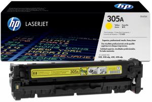 HP CE412A 305A Toner Giallo 2.600 pagine  stampanti: HP Laserjet Pro 300/400 color M351a M451 dn dw nw MPF M375 nw M475 dn dw