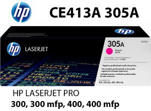 NUOVO HP CE413A 305A Toner Magenta 2.600 pagine compatibile stampanti: HP Laserjet Pro 300/400 color M351a M451 dn dw nw MPF M375 nw M475 dn dw