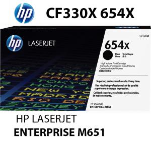 NUOVO HP CF330X 654X Toner Nero 20500 pagine compatibile stampanti: HP Color LaserJet Enterprise M651 dn n xh