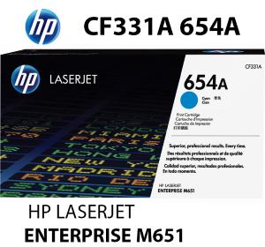 NUOVO HP CF331A 654A Toner Ciano 15000 pagine compatibile stampanti: HP Color LaserJet Enterprise M651 dn n xh