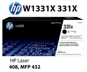 W1331X 331X HP CARTUCCIA TONER NERO alta qualità copertura 15.000 pagine compatibile stampanti: HP Laser 408dn MFP 432fdn