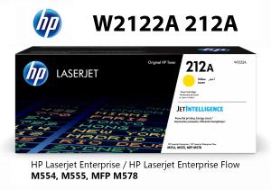 HP W2122A 212A Toner Giallo 4.500 pagine  stampanti: HP Color LaserJet Enterprise M554dn M555dn M555x MFP M578dn MFP M578f Flow MFP M578c