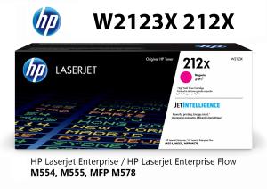 NUOVO HP W2123X 212X Toner Magenta 10.000 pagine compatibile stampanti: HP Color LaserJet Enterprise M554dn M555dn M555x MFP M578dn MFP M578f Flow MFP M578c