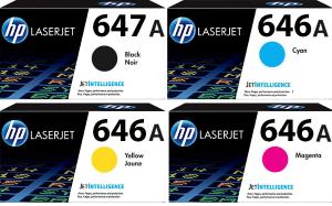 HP 647A 646A SET 4 TONER CE260A CF031A CF032A CF033A K 8500 C Y M 12500 pagine compatibili stampanti: HP Color LaserJet Enterprise CM4540 f fskm MFP