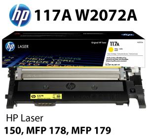 HP 117A TONER Y GIALLO W2072A Toner alta qualità Y 700 pagine compatibile stampanti e multifunzione: HP Color Laser 150a 150nw MFP 178nw 179fnw