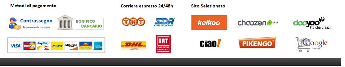 Metodi di pagamento         Corriere espresso 24h/48h            Sito selezionato