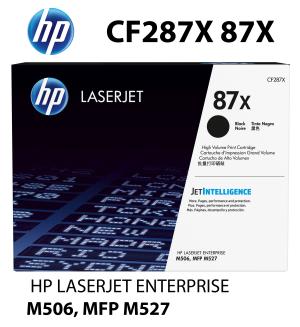 CF287X 87X HP CARTUCCIA TONER NERO  STAMPANTI E MULTIFUNZIONE HP LaserJet ENTERPRISE M501DN M506XH M501N M506N M506 M506DN M506DH M506X FLOW MFP M527C M527CM MFP M527 M527F M527X M527XH M527D