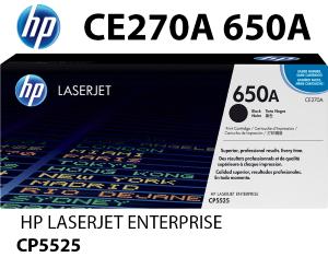 CE270A 650A HP Toner Nero 13500 pagine  stampanti: HP ColorLaserJet CP5525 n dn xh CP5520 Enterprise M7505 n dn xh