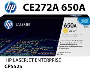 CE272A 650A HP Toner Giallo 15000 pagine  stampanti: HP ColorLaserJet CP5525 n dn xh CP5520 Enterprise M7505 n dn xh