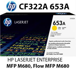 CF322A 653A HP Toner Giallo 16500 pagine  stampanti: HP Color LaserJet Enterprise Flow MFP M680 dn f z