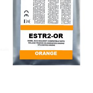 ORANGE ECO-SOLVENT INK BAG COMPA ROLAND TRUEVIS SG2,VG2,VF2,SG3,VG3#500ML