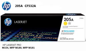 HP 205A TONER Y CF532A 900 pagine  stampanti e multifunzione: HP Color LaserJet Pro M180n M180nw M181fw M154a M154nw