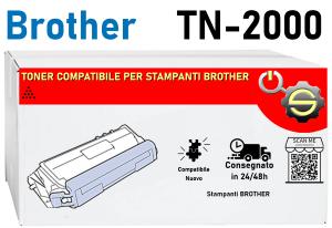 TN-2000 CARTUCCIA TONER COMPATIBILE NUOVO alta qualità 2.500 pagine stampanti: BROTHER DCP 7010 L R 7020 7025 N Fax 2820 2825 2920 HL 2030 R 2032 2040 2070N MFC 7220 7225N 7420 7820N Infotec 2997 L 2999 N Infotec FAX 2895 2897 2899N